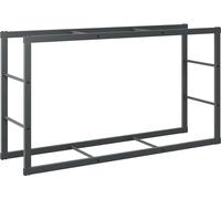 Portant de bois de chauffage noir 110x30x61 cm acier