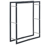 Portant de bois de chauffage Noir 80x25x100 cm Acier