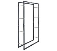 Portant de bois de chauffage Noir 80x25x150 cm Acier