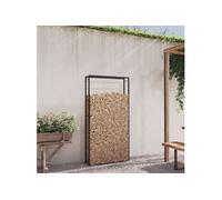 vidaXL Portant de bois de chauffage 110x28x214 cm Acier Noir mat