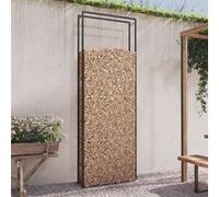 vidaXL Portant de bois de chauffage Noir mat 110x28x312 cm Acier