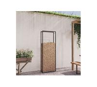 vidaXL Portant de bois de chauffage Noir mat 80x28x222 cm Acier