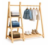 Relaxdays Porte-vêtements enfant en pin