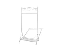 Portant rangement à vêtements Blanc Acier portemanteau porte manteau penderie