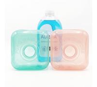 PortaTorreStore Lot de 2 boules doseuses pour machine à laver 160 ml, en silicone souple 100 %, cube rotatif, ultra silencieux, économie de lessive, protection totale des vêtements, graduée 60-160 ml
