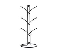 Porte 6 mugs noir 16x39 cm - Table Passion