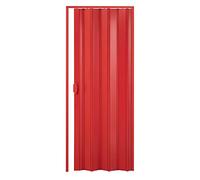 Porte à soufflet d'intérieur en kit PVC rouge 82 x 220 cm mod. Simona