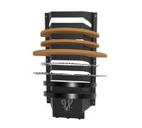 Porte-accessoires BBQBuddies L - Étagère de rangement pour grille de barbecue - Support mural pour Platesetter & Grilles de barbecue - 66 × 36 × 14 cm - Noir, acier