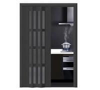 Porte accordéon en accordéon de 228,6 cm de haut - Porte moustiquaire pliable pour porte de cuisine, buanderie, salle de bain, porte coulissante multi-plis