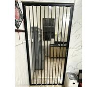 Porte Accordéon Interieur Porte Pliante Accordéon Noire avec Panneaux en Acrylique Transparent, Séparateur de Pièce Rétractable Gain de Place, Porte de Séparation(32x90in(81.3x228.6cm))