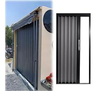 Porte Accordéon Pliante Intérieure Aluminium Avec Serrure,Porte Temporaire | Portail temporaire, gain de place, personnalisé large et haut, for entrée/garde-manger/grenier(RIGHT_75X190CM)