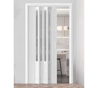 Porte accordéon pliante pour porte, porte coulissante intérieure multipliée, 31x80in / 78,5 x 203 cm, design peu encombrant pour chambre à coucher et salle de bain