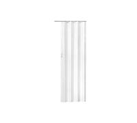 Porte accordéon profil à double paroi avec poignée coulissante blanc