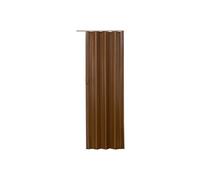 Porte accordéon profil à double paroi avec poignée coulissante marron teck