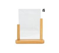 Porte affiche de table Medium Bois avec finition teck laqué