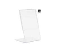 Porte affiche en L | acrylique transparent | Format A8 Securit