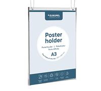 Porte-Affiche Mural A3 Portrait, Acrylique Transparent 2mm, Bords Polis | Fixation murale incluse, présentoir idéal pour boutique, bureau et pharmacie