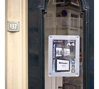 Porte Affiche Pour Vitre - A4 - Gris