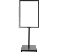 Porte-affiche, réglable en hauteur, construction en fer durable, noir