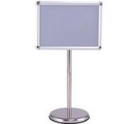 porte-affiche sur pied giantex argent 89,5cm-134cm hauteur réglable A3 présentoir rotation à 360 degrés en acier inox ARGENT G