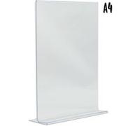 Porte affiche vertical en acrylique transparent Format A4 Securit G