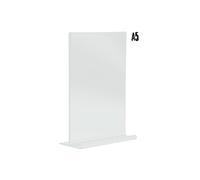 Porte affiche vertical en acrylique transparent Format A5 Securit