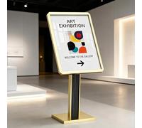 Porte-Affiches électroniques en Alliage d'aluminium Robuste en Forme de A - Solide et Durable, Dimensions 60 x 80 cm, Convient aux menus, Prospectus et présentoirs événementiels - idéal pour