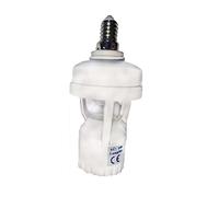 Porte-ampoule à vis E14 LED PIR Capteur de mouvement infrarouge Commutateur de lampe à culot Bases de lampe Support d'ampoule Veilleuse Adaptateur convertisseur de lumière blanche