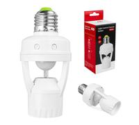 Maclean Energy MCE24 Support de l'ampoule avec détecteur de Mouvement détection de sécurité E27 60W Capteur de Mouvements