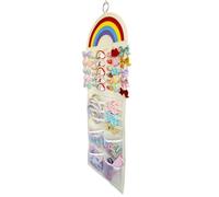 Porte-arc à cheveux - Organisateur mural arc-en- | Rangement pour pinces à griffes pour | Cintre de chouchous de bijoux de bandeau, décoration de porte de placard de lunettes de soleil, ac