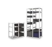 Porte-Bacs Norme Europe kit départ H. 1000 mm pour bacs 600 x 400 mm