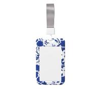 Porte-badge coulissant classique en plastique rigide à motif floral français pour cartes de travail pour infirmières et bureau
