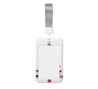 Porte-badge coulissant simple en plastique rigide pour cartes de travail pour infirmières et bureau
