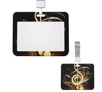 Porte-badge coulissant vertical transparent en plastique imperméable avec pochette de protection pour cartes et notes de musique pour le travail, le bureau, les médecins, les infirmières