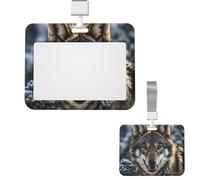 Porte-badge coulissant vertical transparent en plastique imperméable avec pochette de protection pour badge de loup pour le travail, le bureau, les médecins, les infirmières