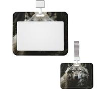 Porte-badge coulissant vertical transparent en plastique imperméable pour badge de loup solitaire pour le travail, le bureau, les médecins, les infirmières
