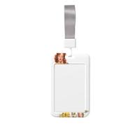 Porte-badge coulissant vintage en plastique rigide pour carte de travail pour infirmières et bureau
