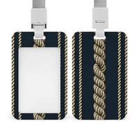 Porte-badge décoratif en corde tressée épaisse de luxe rétractable avec clip pour carte de protection, badge nominatif, étiquette de nom pour travail, bureau, médecin, infirmière