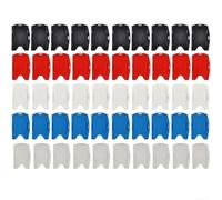Porte-badge double face en plastique robuste compatible avec étui horizontal vertical 95 x 64 mm (10 de chaque couleur)