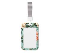 Porte-badge en plastique rigide avec motif floral rétro pour infirmières et bureau