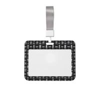 Porte-badge en plastique rigide avec motif tissé métallique pour carte de travail, porte-nom pour infirmières, bureau