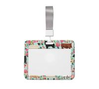 Porte-badge imprimé animal de ferme léger et imperméable pour hôpital, bureau, conférence