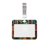 Porte-badge imprimé épices léger transparent imperméable bureau hôpital conférence