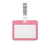 Porte-badge imprimé flamants roses pour tous les jours, léger, imperméable, transparent, bureau, conférence