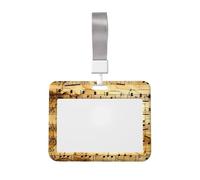 Porte-badge imprimé note de musique léger transparent étanche bureau hôpital conférence