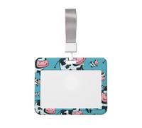 Porte-badge imprimé vache léger transparent imperméable bureau hôpital conférence