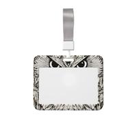 Porte-badge léger et transparent avec imprimé hiboux et oiseaux pour bureau, hôpital, conférence