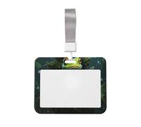 Porte-badge léger et transparent imperméable pour bureau, hôpital, conférence, motif grenouille de la paix