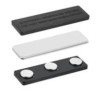 Porte-badge magnétique réutilisable avec boucle solide | Porte-étiquette réutilisable | Aimant de nom pour uniforme d'employé, boîte à outils, vêtements, casiers, étagères, exposition, salle de classe