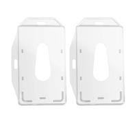Porte Badge Porte Carte Plastique Rigide Transparent [Lot 2] Pour Carte De Crédit/Carte Identité/Carte Fidélité/Carte Bus/Carte Cantine/Badge Bureau